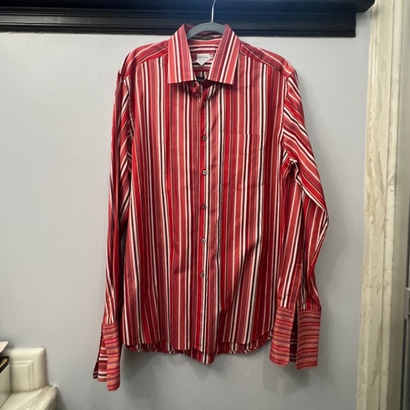 PAUL SMITH MEN’S STRIPED LONG SLEEVE DRESS SHIRT, NECK SIZE 17.5”IN, MAR… - Picture 2 of 7